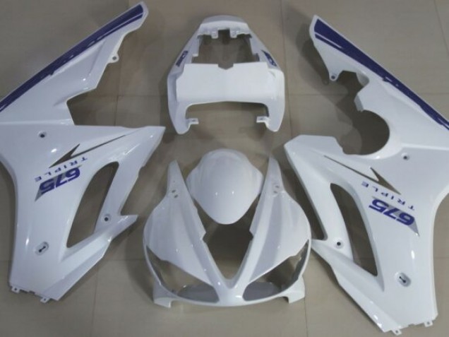 09-12 Blau Weiß OEM Stil Daytona 675 Verkleidung