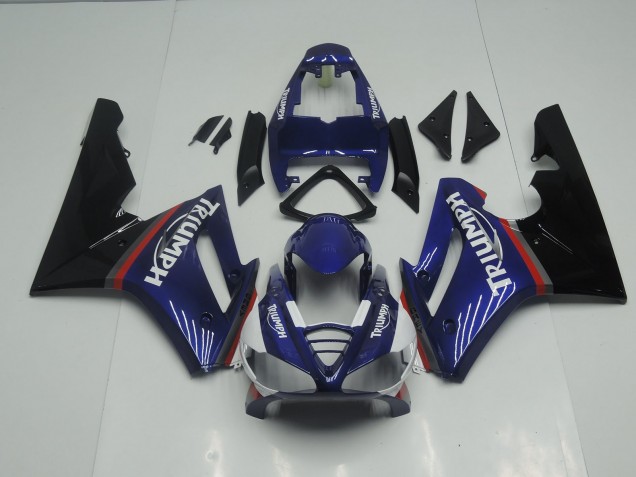 09-12 Blau & Rot Glänzend Daytona 675 Verkleidung