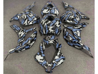 09-12 Blau & Silber Camo CBR600RR Verkleidung