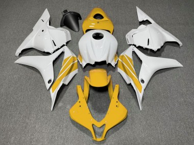 09-12 Gelber & Weißer Seitenstreifen CBR600RR Verkleidung