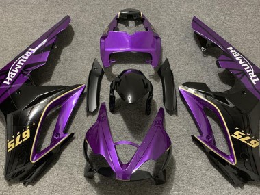 09-12 Glanz Lila & Schwarz Daytona 675 Verkleidung