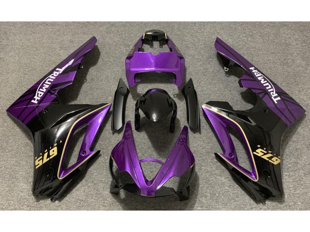 09-12 Glanz Lila & Schwarz Daytona 675 Verkleidung
