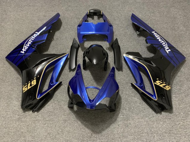 09-12 Glänzend Blau & Schwarz Daytona 675 Verkleidung