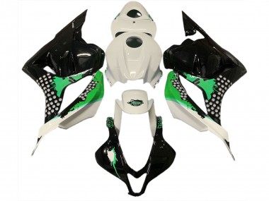 09-12 Glänzend Weiß & Grün Verspritzt CBR600RR Verkleidung
