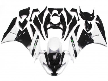 09-12 Glänzend Weiß & Schwarz ZX6R Verkleidung