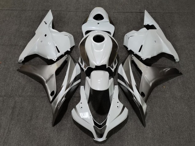 09-12 Glänzend Weiß & Silber CBR600RR Verkleidung