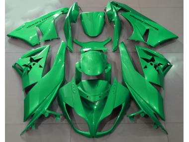 09-12 Glänzendes Grün & Benutzerdefinierte Logos ZX6R Verkleidung