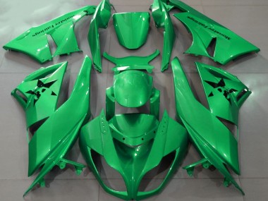 09-12 Glänzendes Grün & Benutzerdefinierte Logos ZX6R Verkleidung