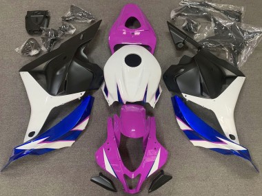 09-12 Glanzrosa Weiß & Blau CBR600RR Verkleidung