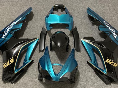 09-12 Hellblau & Schwarz Glänzend Daytona 675 Verkleidung