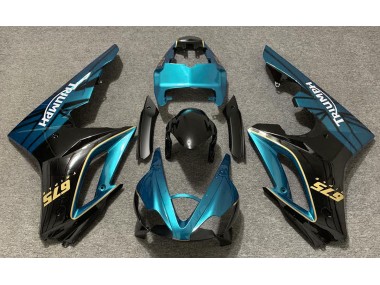 09-12 Hellblau & Schwarz Glänzend Daytona 675 Verkleidung