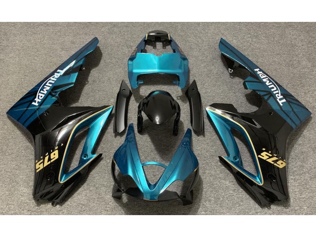 09-12 Hellblau & Schwarz Glänzend Daytona 675 Verkleidung