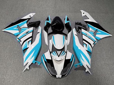 09-12 Hellblau-Weiß & Schwarz-Zack ZX6R Verkleidung