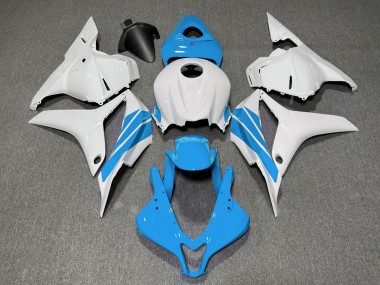 09-12 Hellblauer & Weißer Seitenstreifen CBR600RR Verkleidung