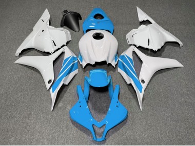 09-12 Hellblauer & Weißer Seitenstreifen CBR600RR Verkleidung