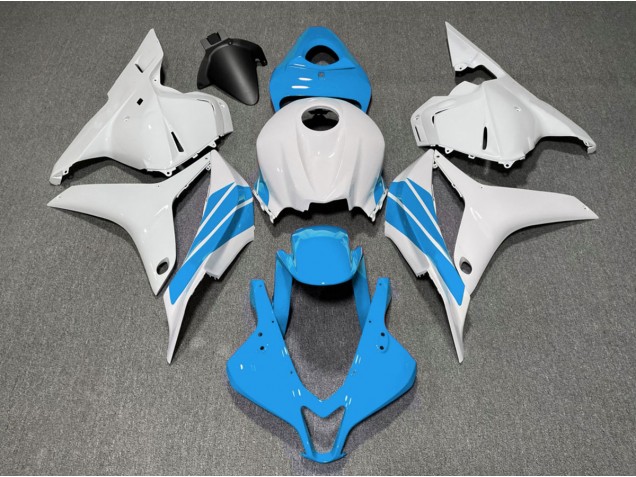 09-12 Hellblauer & Weißer Seitenstreifen CBR600RR Verkleidung