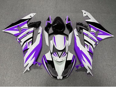 09-12 Lila Weiß & Schwarz Zag ZX6R Verkleidung