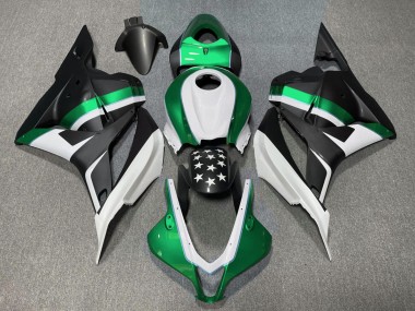 09-12 Matt Schwarzer & Grüner Stern CBR600RR Verkleidung