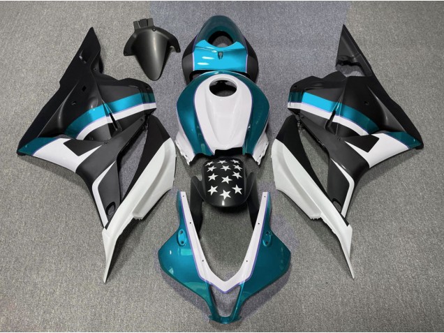 09-12 Matt Schwarzer & Hellblauer Stern CBR600RR Verkleidung