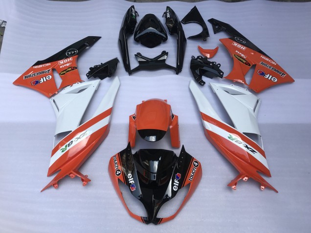 09-12 Orange Glänzend & Logos ZX6R Verkleidung