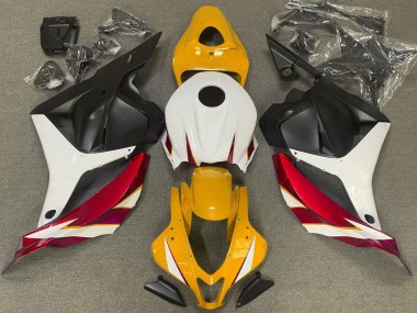 09-12 Rot Glänzend Weiß & Gelb CBR600RR Verkleidung