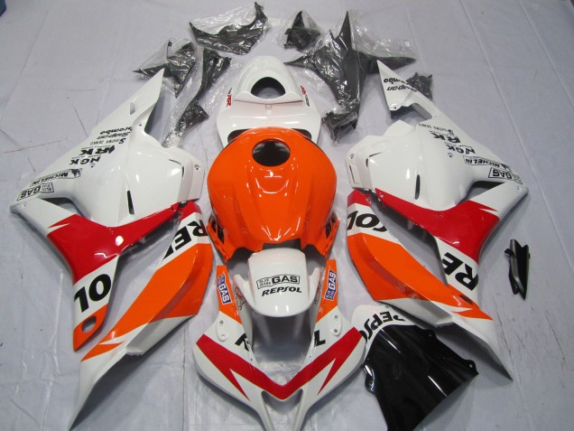 09-12 Weiß & Rot Repsol CBR600RR Verkleidung