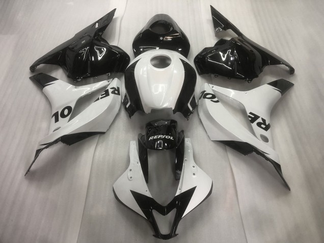 09-12 Weiß / Schwarz Repsol Einfarbig CBR600RR Verkleidung