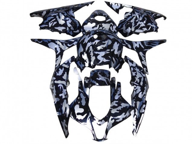 09-12 Silberner Schnee Tarnung CBR600RR Verkleidung