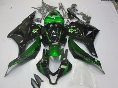09-12 Spezial Grün Glänzendes Schwarz CBR600RR Verkleidung