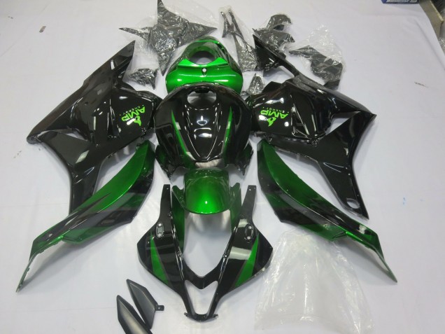 09-12 Spezial Grün Glänzendes Schwarz CBR600RR Verkleidung