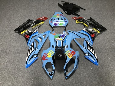 09-14 Alien Blau & Weiß S1000RR Verkleidung