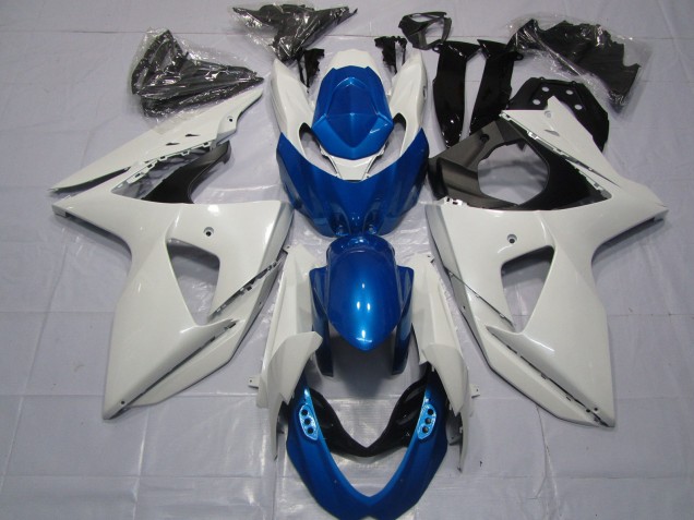 09-16 Weiß & Blau GSXR 1000 Verkleidung