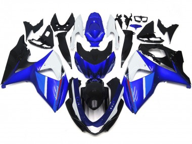 09-16 Einfarbig Schwarz Glänzend Blau Weiß GSXR 1000 Verkleidung