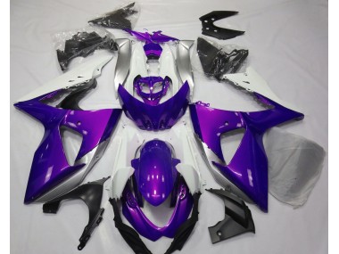 09-16 Glanz Lila & Weiß GSXR 1000 Verkleidung
