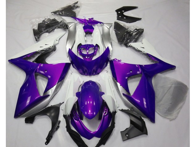 09-16 Glanz Lila & Weiß GSXR 1000 Verkleidung