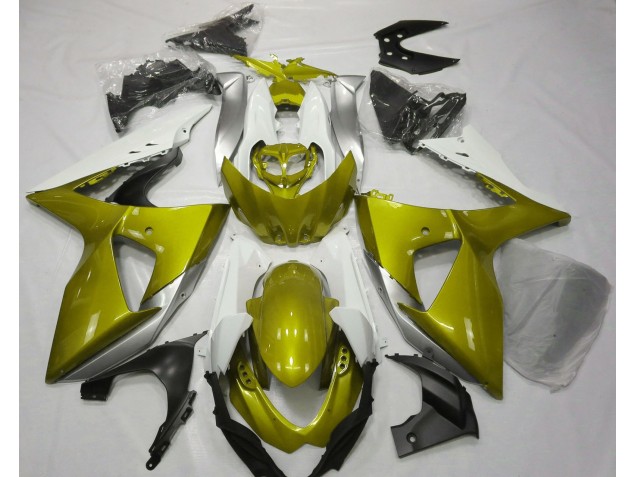 09-16 Glänzend Gelb & Weiß GSXR 1000 Verkleidung