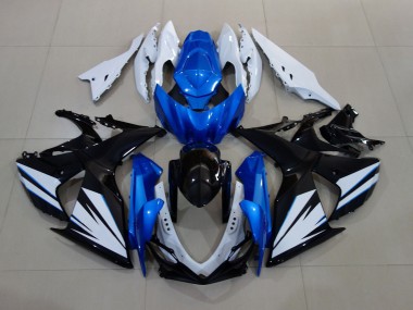 09-16 Glänzend Weiß & Schwarz Mit Rot Mattblau GSXR 1000 Verkleidung
