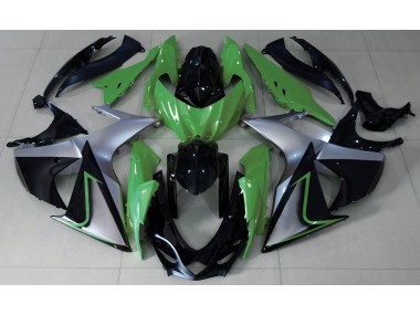 09-16 Grün-Silber & Schwarz GSXR 1000 Verkleidung