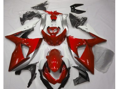 09-16 Rot Glänzend & Weiß GSXR 1000 Verkleidung
