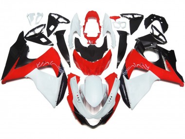 09-16 Rot Glänzend Mit Weiß & Schwarz GSXR 1000 Verkleidung
