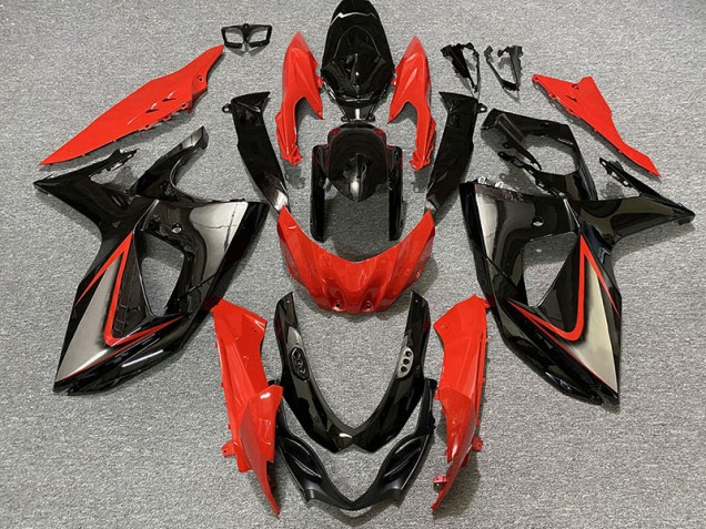 09-16 Rot Glänzend & Schwarz GSXR 1000 Verkleidung