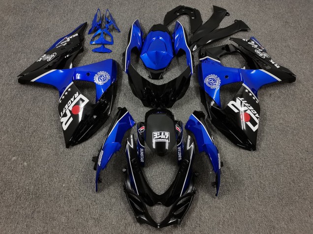 09-16 Schwarz & Blau Mit Benutzerdefinierten Logos GSXR 1000 Verkleidung