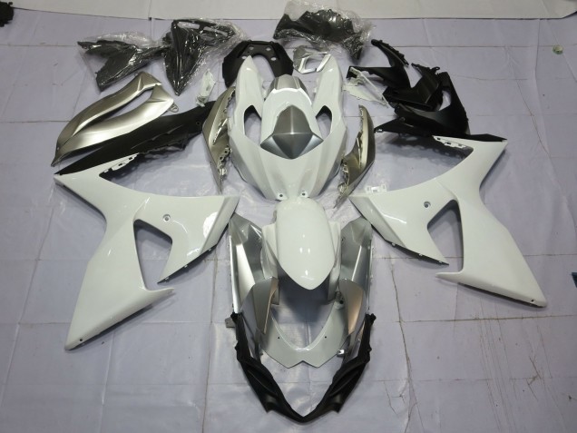09-16 Silber & Weiß GSXR 1000 Verkleidung