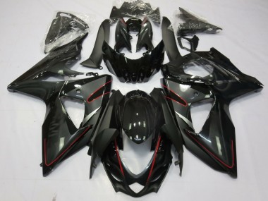09-16 Silber Schwarz & Rot GSXR 1000 Verkleidung
