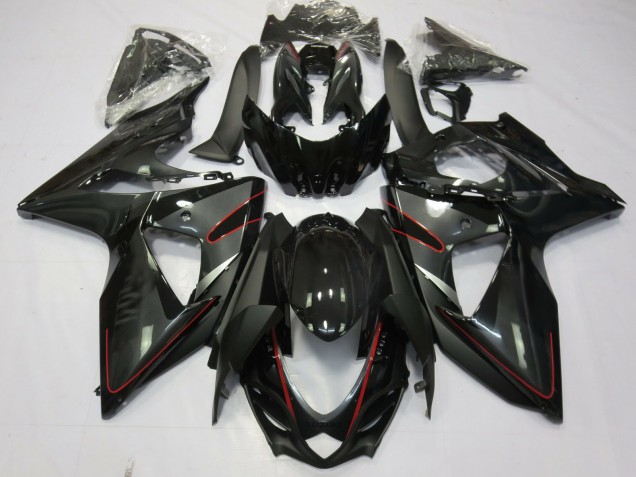 09-16 Silber Schwarz & Rot GSXR 1000 Verkleidung