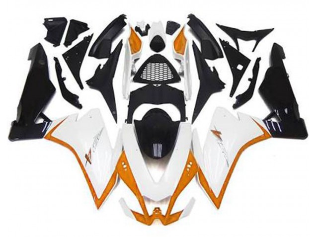 10-15 Glänzend Weiß & Orange RSV4 1000 Verkleidung