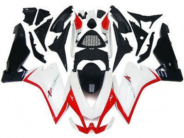 10-15 Glänzend Weiß & Rot RSV4 1000 Verkleidung