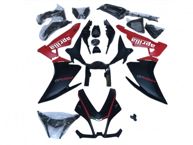 10-15 Matt Schwarz & Rot RSV4 1000 Verkleidung