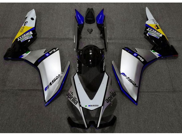10-15 Silber Pirelli & Blau RSV4 1000 Verkleidung