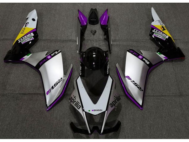 10-15 Silber Pirelli & Lila RSV4 1000 Verkleidung